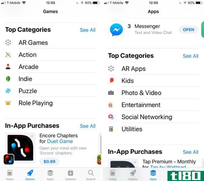 ios app store categories
