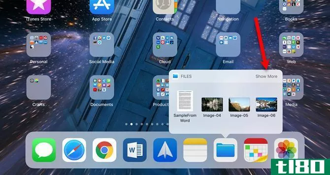 how to use the ipad dock in ios 11