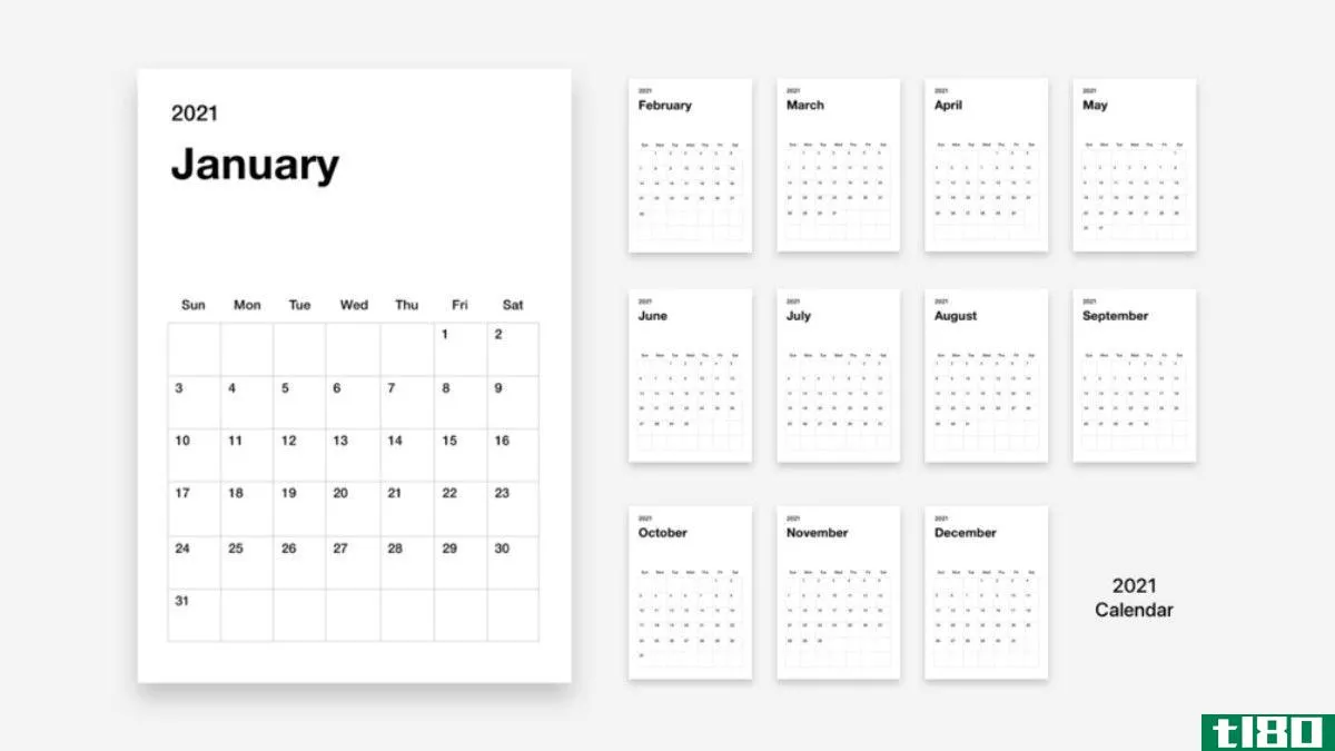The 2021 Simple Printable Calendar is a free minimalist calendar to print for the year