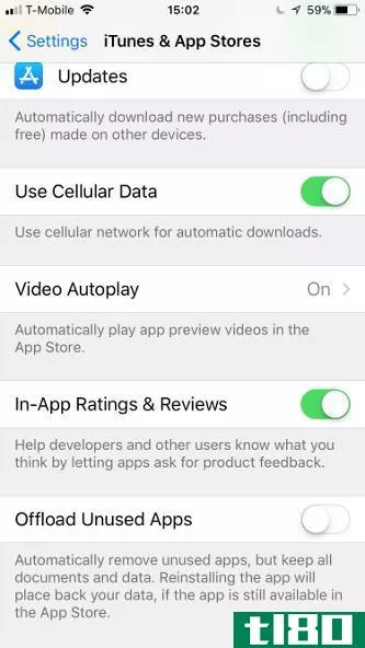 ios app store settings
