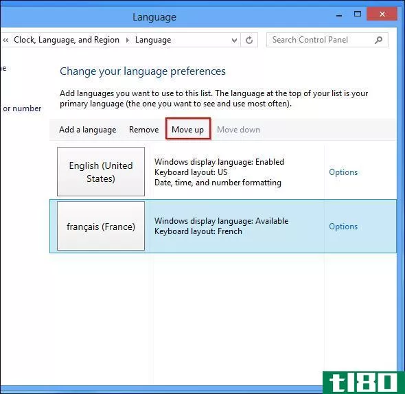 change language in windows 8