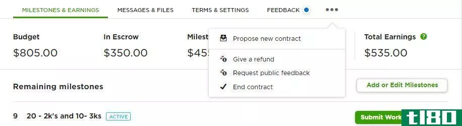 Submitting UpWork projects and ending contracts