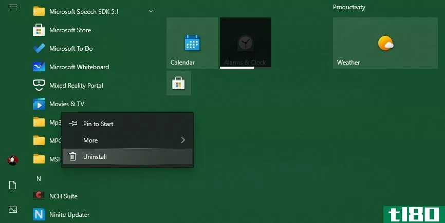 Windows Uninstall Start Menu Apps
