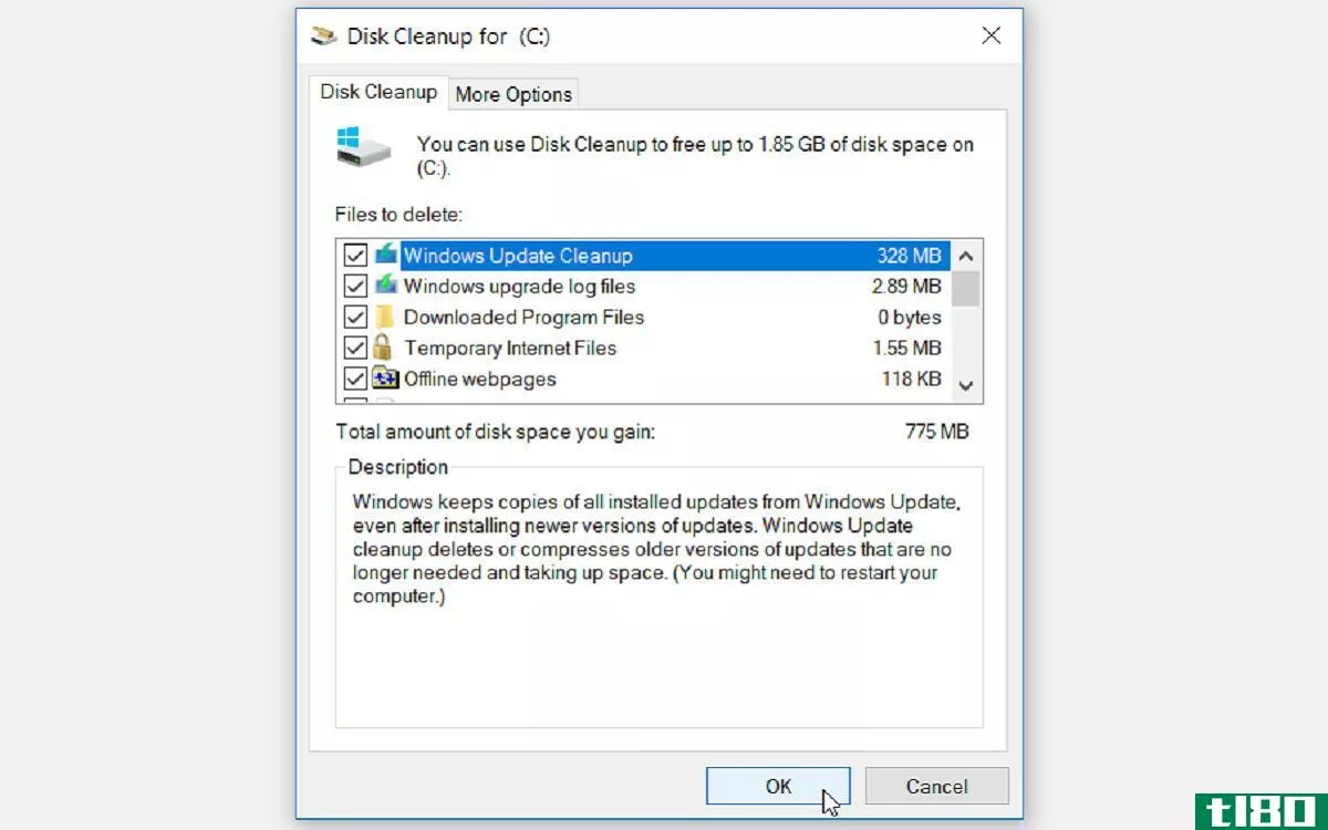 Cleaning the C Drive with the Windows 10 Disk Cleanup tool