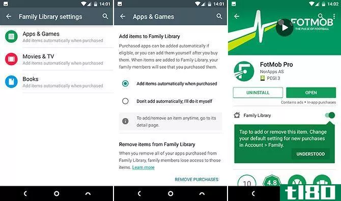 google play family library share apps movies more android
