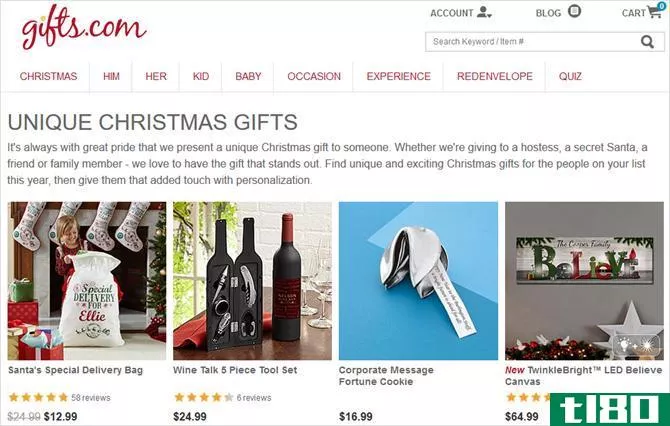 sites buy unique christmas gifts for everyone