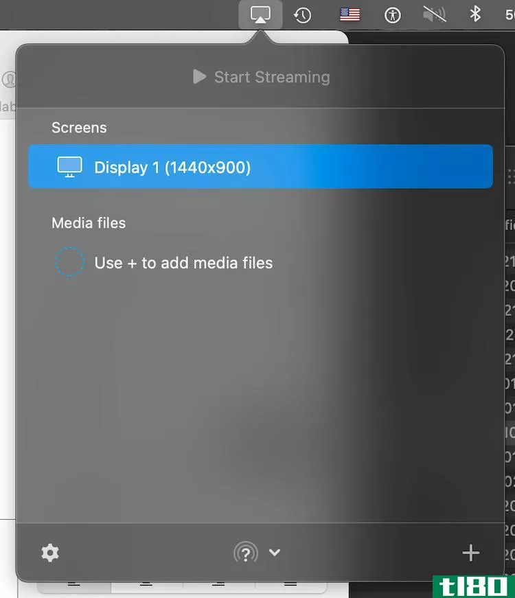 The app window for JustStream is open, with Desktop 1 selected for streaming
