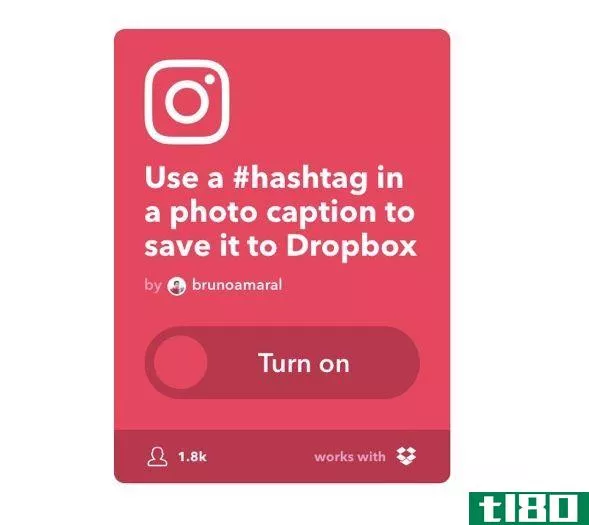 IFTTT Applet - Instagram to Dropbox