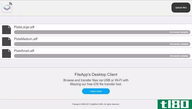 Uploading files to FileApp from the browser