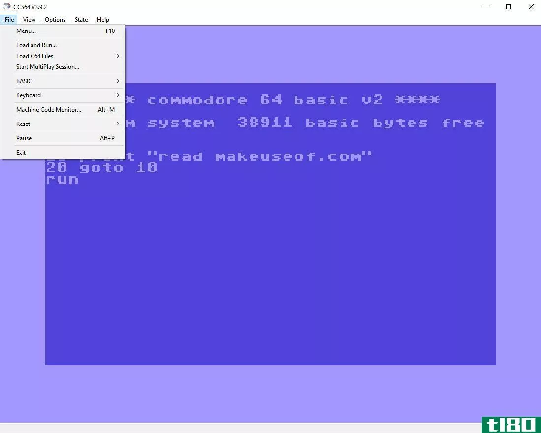 CCS64 Commodore 64 Emulator Screenshot