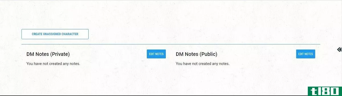 Adding public and private notes to your DnD campaign