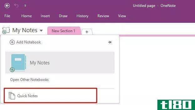 OneNote Quick Notes