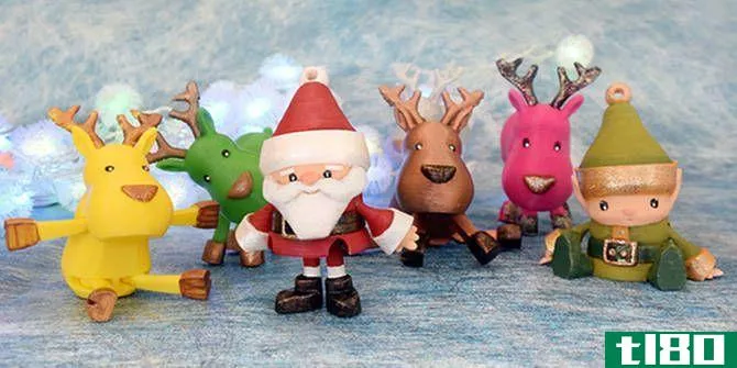 3D printed Christmas figurines