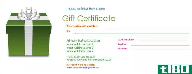 gift certificate templates microsoft office expiration date