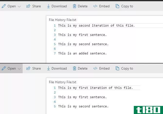 onedrive file history version feature