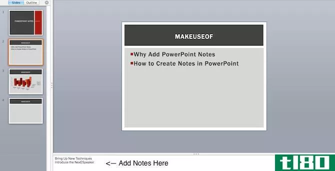 add powerpoint speaker notes