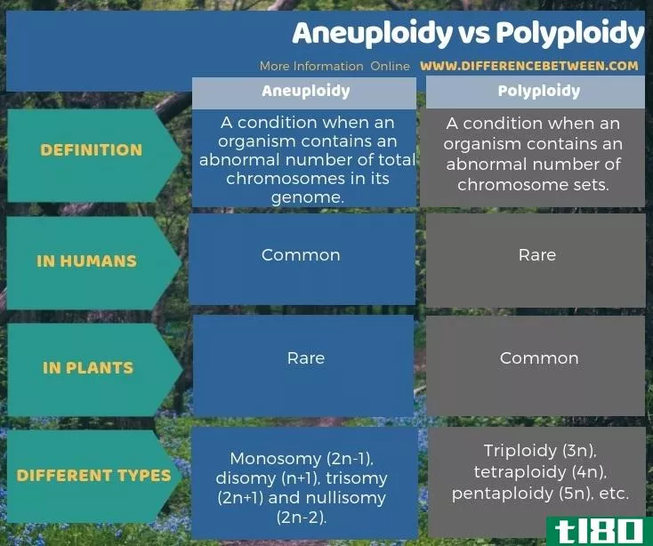 非整倍体(aneuploidy)和多倍体(polyploidy)的区别