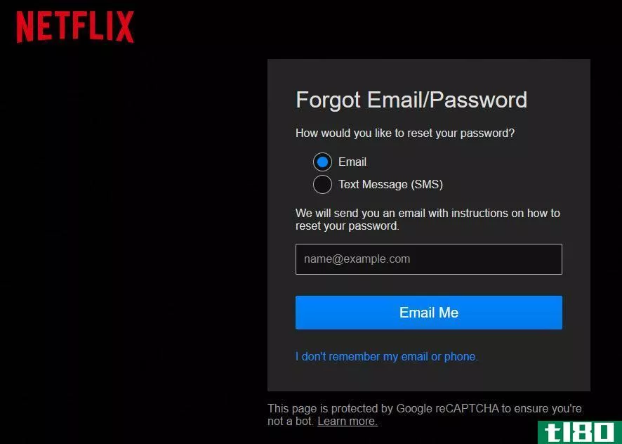 Netflix Forgot Password