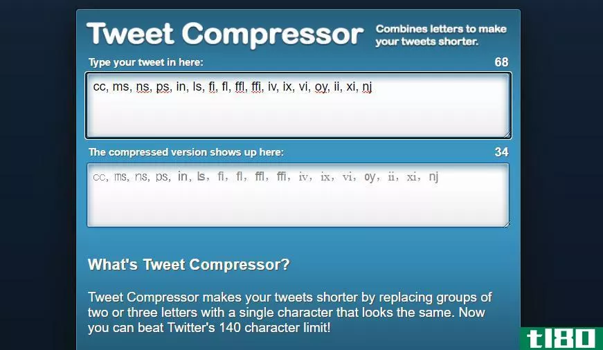 tweet compressor