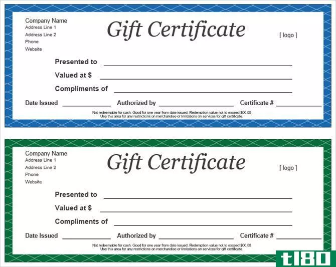 gift certificate templates microsoft office professional