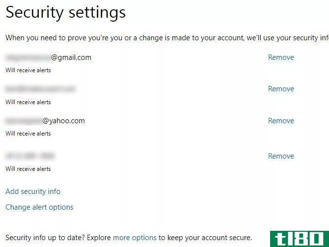 microsoft account security settings