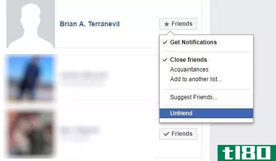 Facebook unfriend neglected accounts