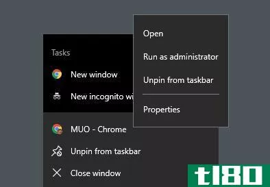 This is a screen capture of the brower Properties context menu.
