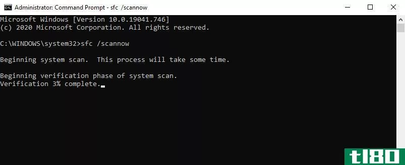 run sfc command to remove error 0x80070005