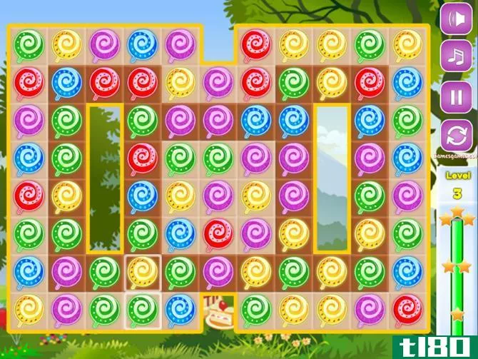 free browser match-three games sweet candies online