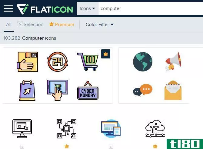 FlatIcon Computer Ic***