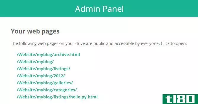 DriveToWeb Admin Panel