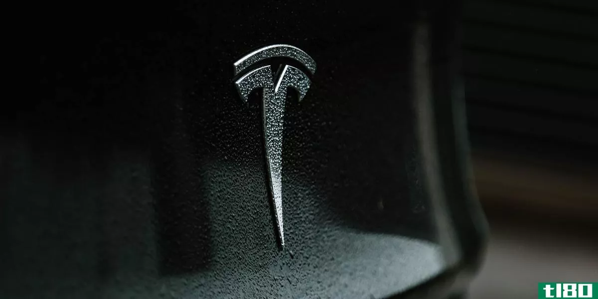 Tesla logo on one of its vehicles