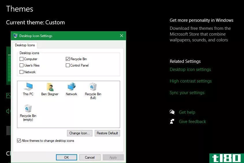 Windows 10 Change Desktop Icon Opti***