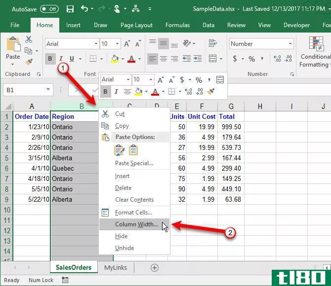how to manage columns in excel