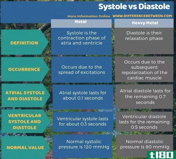收缩(systole)和舒张期(diastole)的区别
