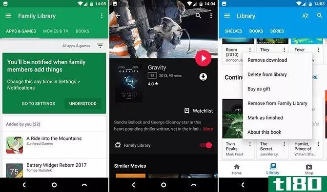 google play family library share apps movies more android