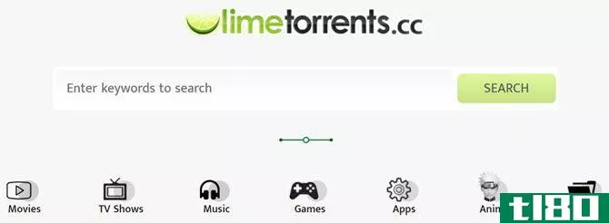 limetorrents search page