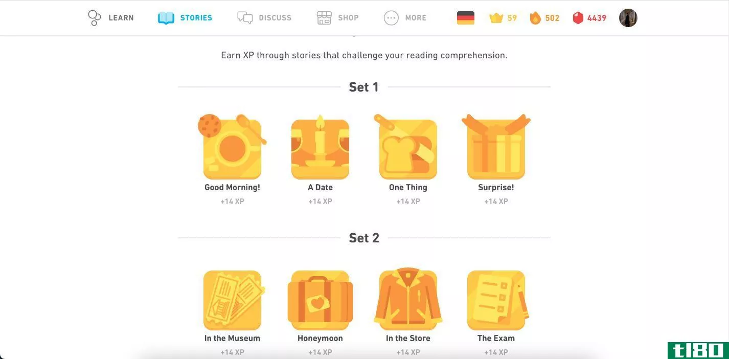 Duolingo Stories Offered 