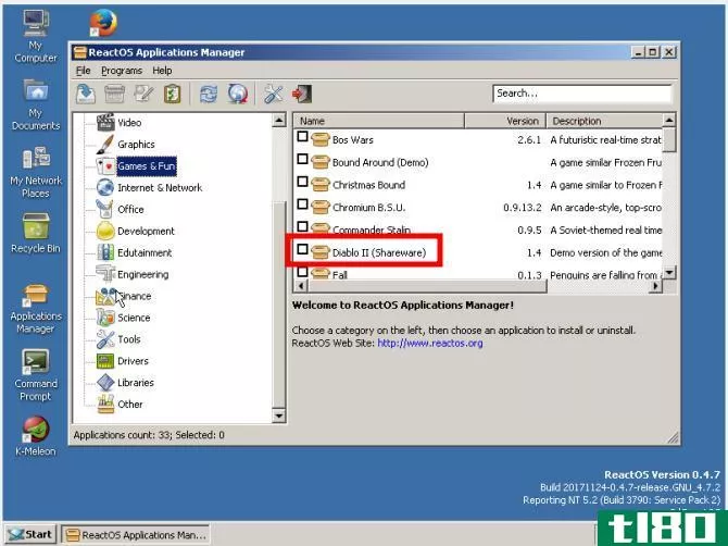 reactos review application manager
