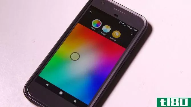 Philips Hue color picker on cell phone