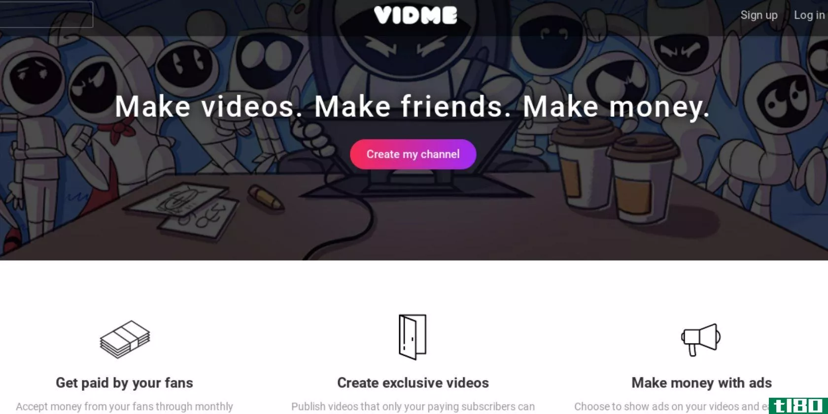 vidme-homepage-screenshot