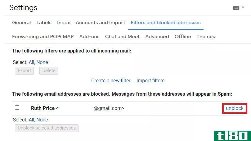 Unblock Emails on Gmail