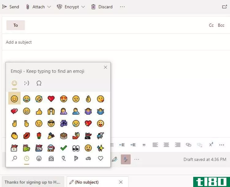 Outlook emojis on Windows 10