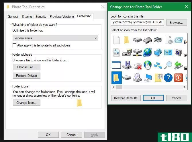 Windows Select New Folder Icon