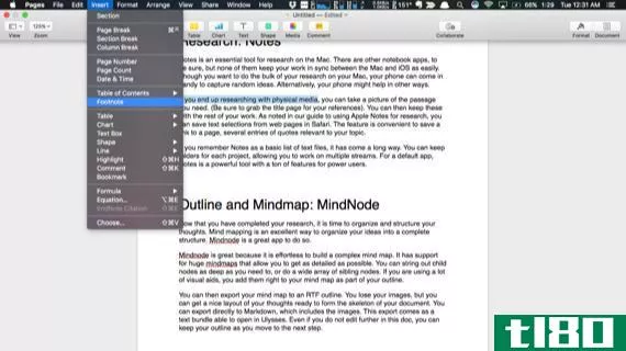 mac apps research pages word