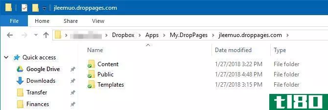 MyDropPages Folders
