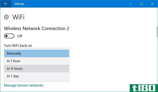 Windows 10 WiFi Settings