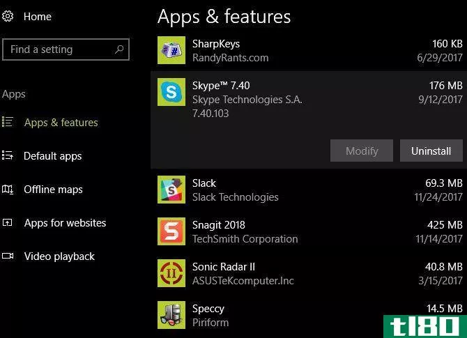 Uninstall Windows 10 Apps & Features