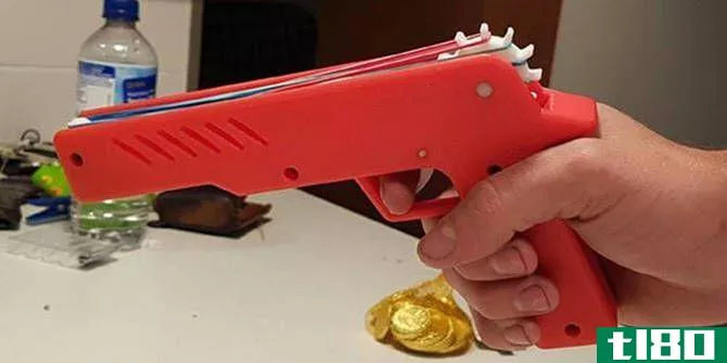 3D printed rubber band gun