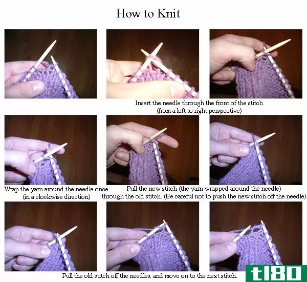 编织(knit)和珀尔(purl)的区别